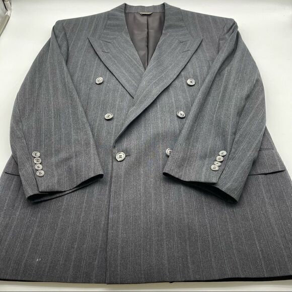P.B.M. Select x Dillard's Gray Fine Stripe Suit - Picture 5 of 12